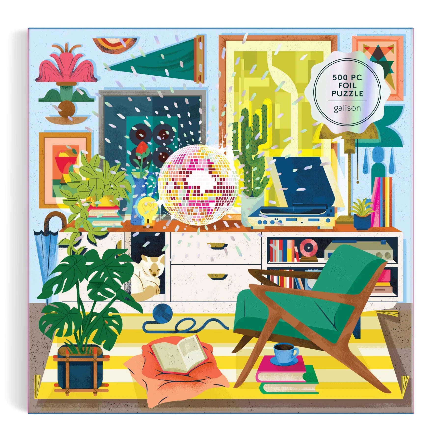 Disco Life - 500pc Foil Jigsaw Puzzle - Galison - littleyoyo.ca