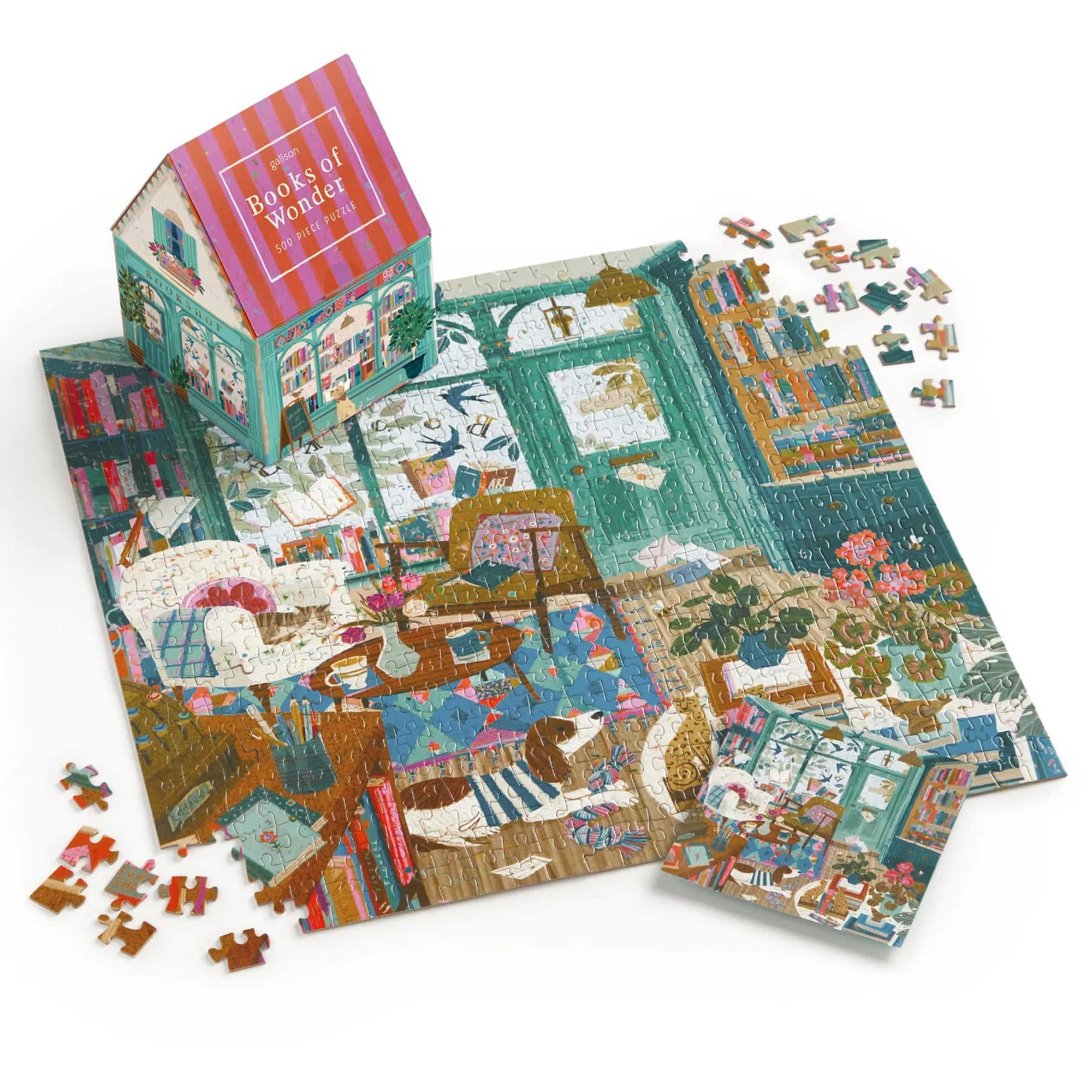 Books of Wonder - 500pc Jigsaw House Puzzle - Galison - littleyoyo.ca