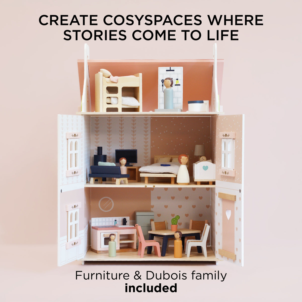 Le Toy Van - Roseheart Wooden Dolls House, Furniture & Family - Le Toy Van - littleyoyo.ca