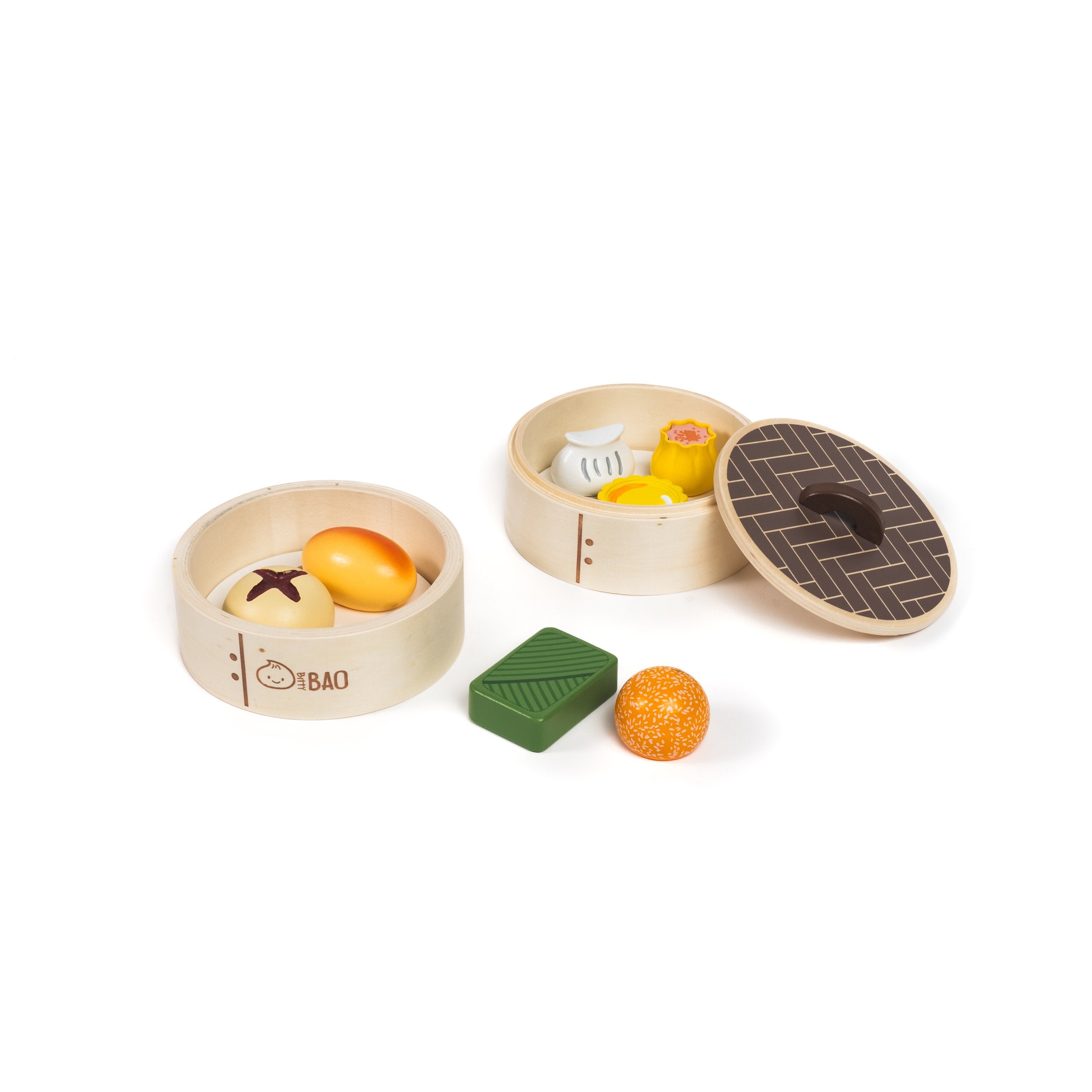 Bitty Bao - Wooden Dim Sum Toy Set - Bitty Bao - littleyoyo.ca