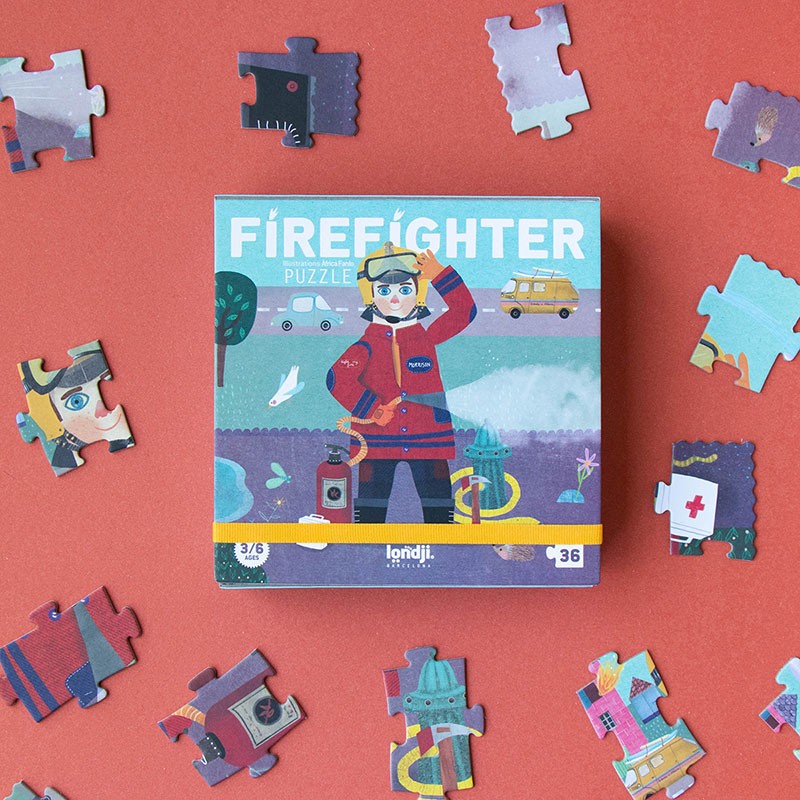 Londji - Firefighter - Pocket Puzzle - Londji - littleyoyo.ca