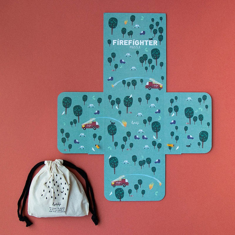 Londji - Firefighter - Pocket Puzzle - Londji - littleyoyo.ca