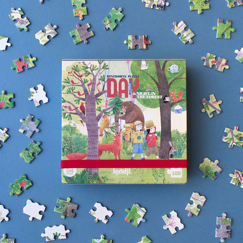 Londji - Night & Day in the Forest - Pocket Puzzle - Londji - littleyoyo.ca