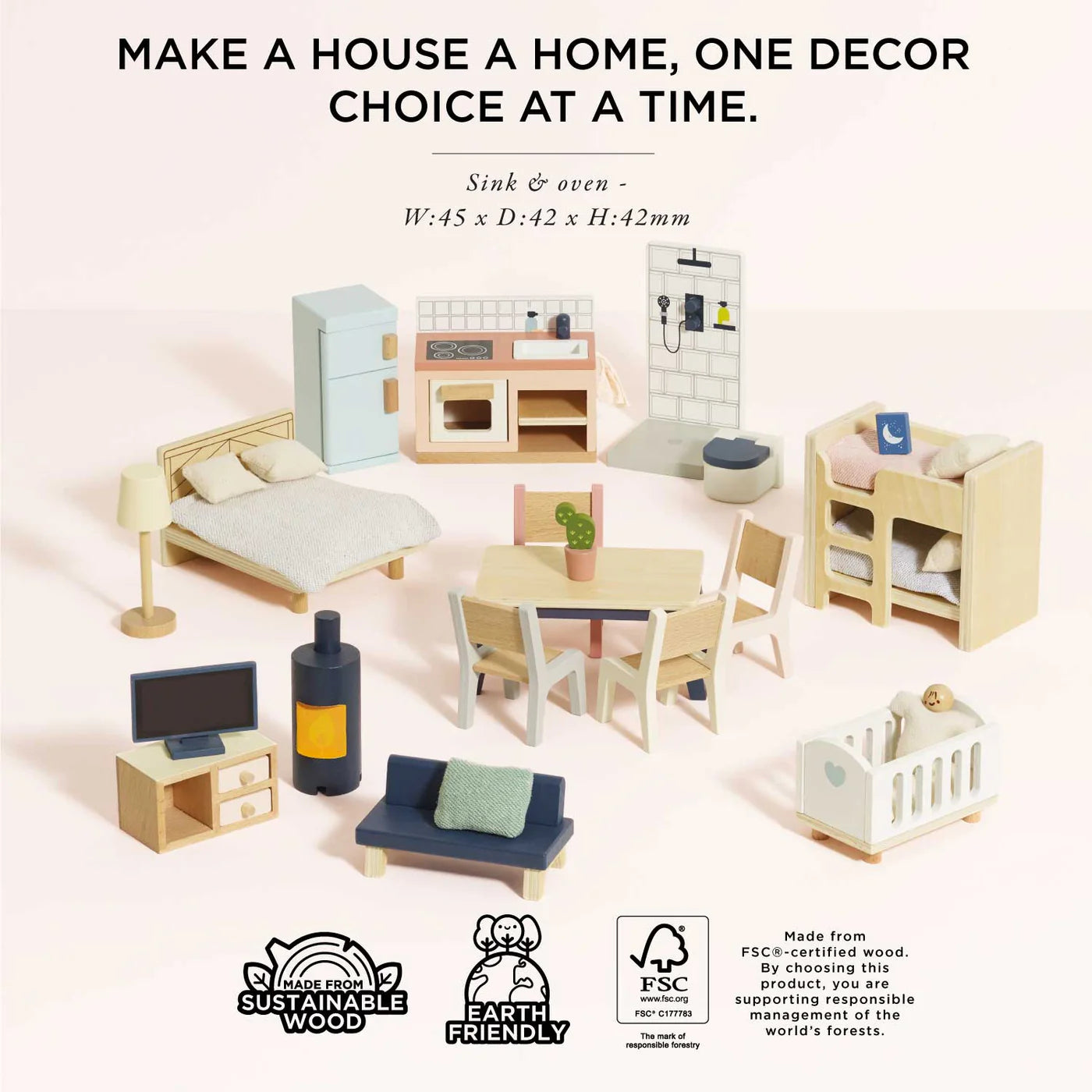 Le Toy Van - Complete Dolls house Furniture Set