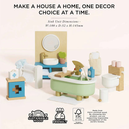 Le Toy Van - Wooden Dolls house Bathroom Furniture