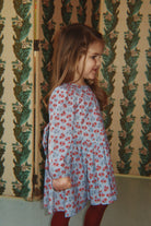 Konges Slojd Avi LS Bow Dress GOTS - Lumina Blu
