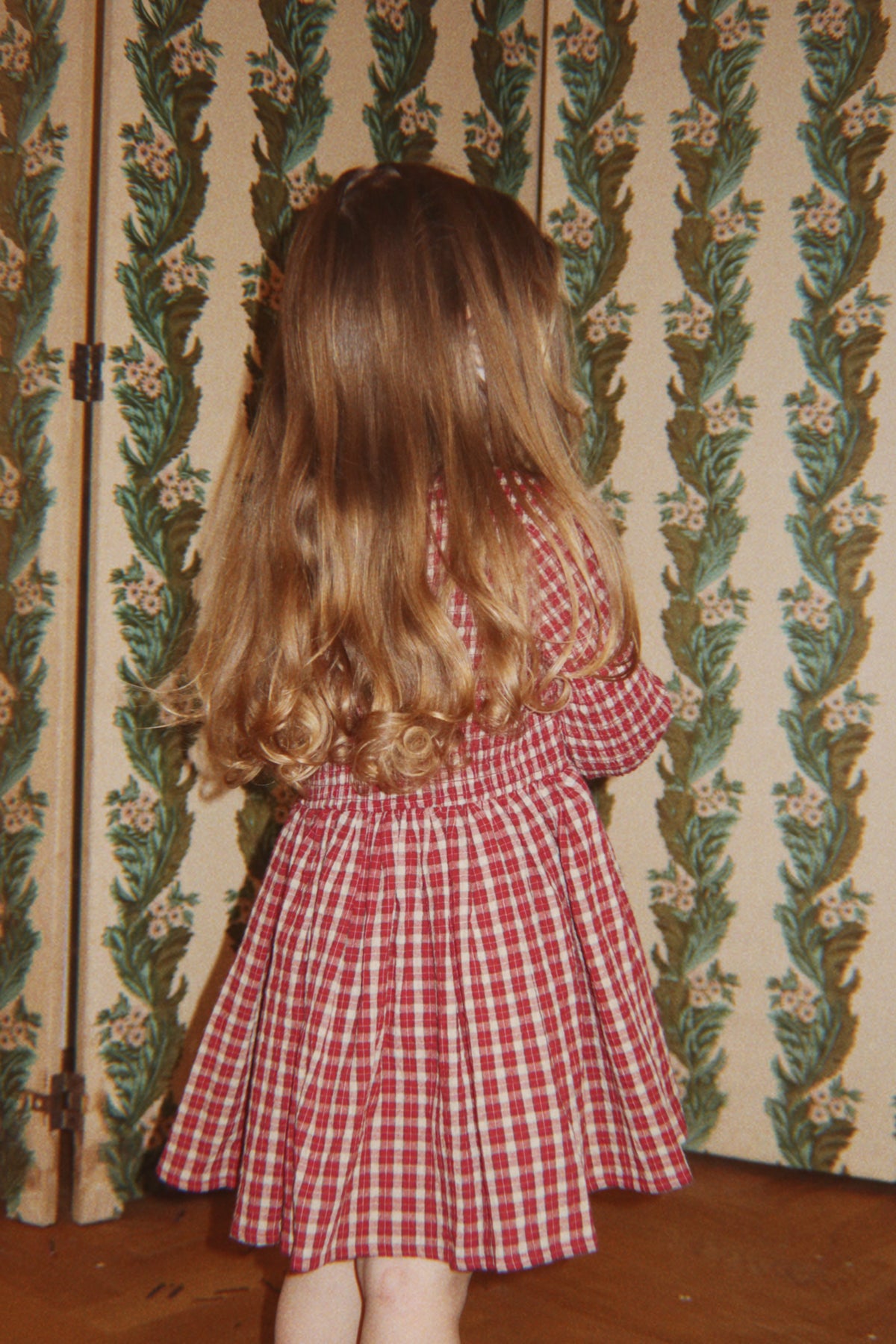 Konges Slojd Elin Smock Dress GOTS - Brick Check