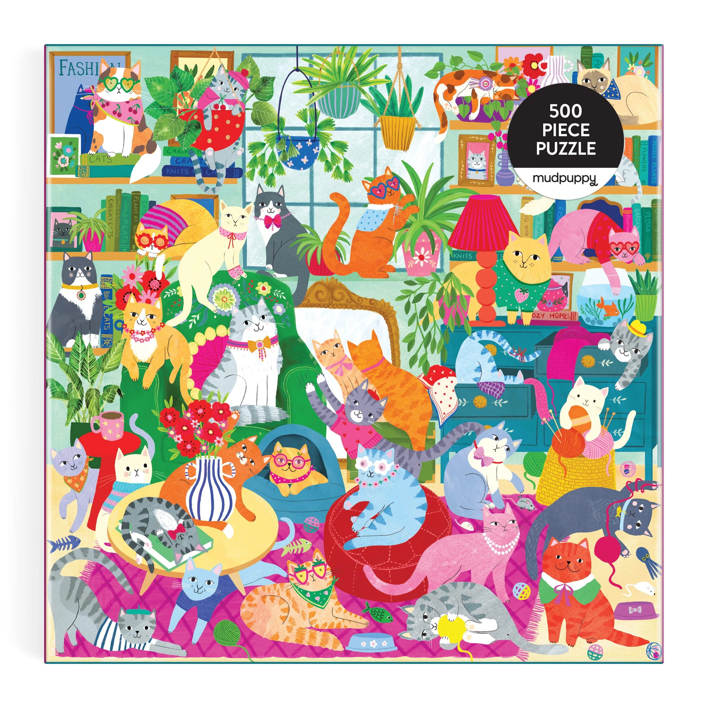 Mudpuppy - Caturday Afternoon - 500 Piece Family Puzzle - Mudpuppy - littleyoyo.ca