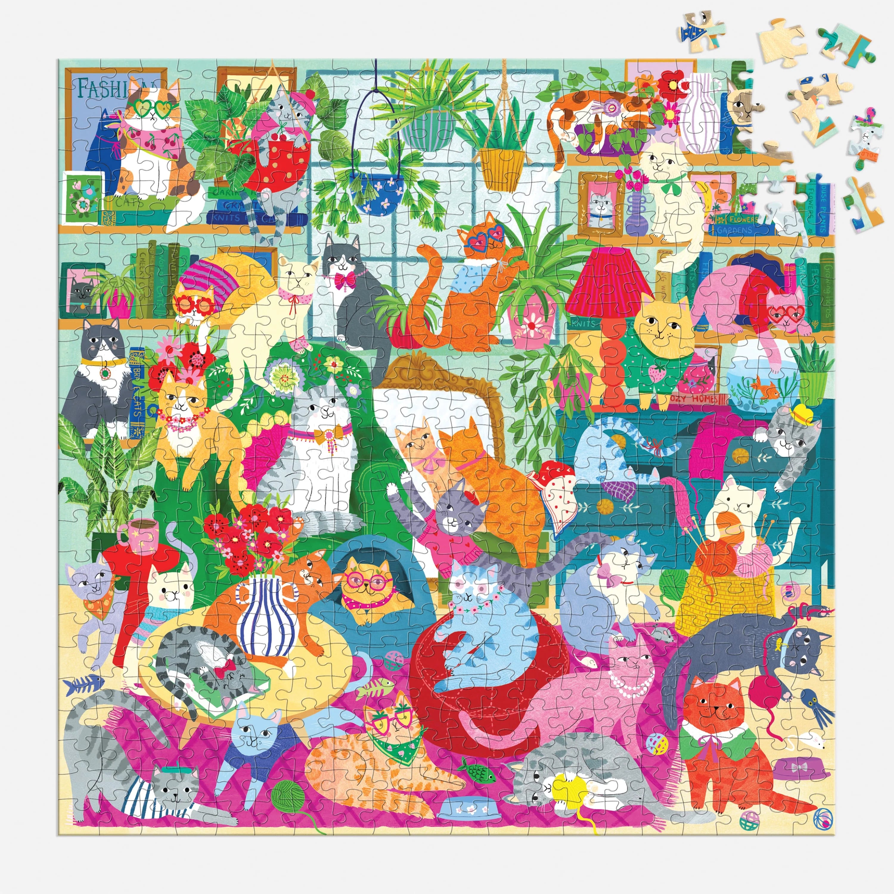 Mudpuppy - Caturday Afternoon - 500 Piece Family Puzzle - Mudpuppy - littleyoyo.ca