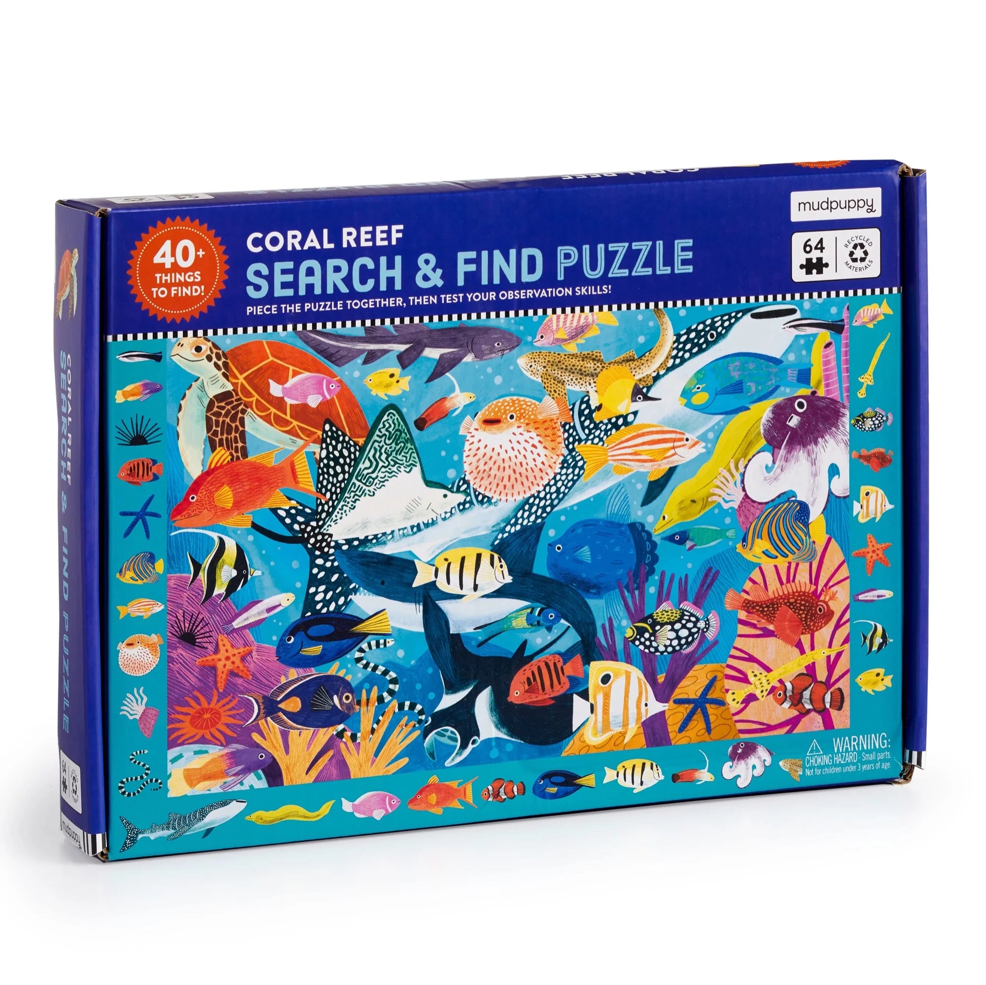 Mudpuppy - Coral Reef 64 Piece Search & Find Puzzle - Mudpuppy - littleyoyo.ca