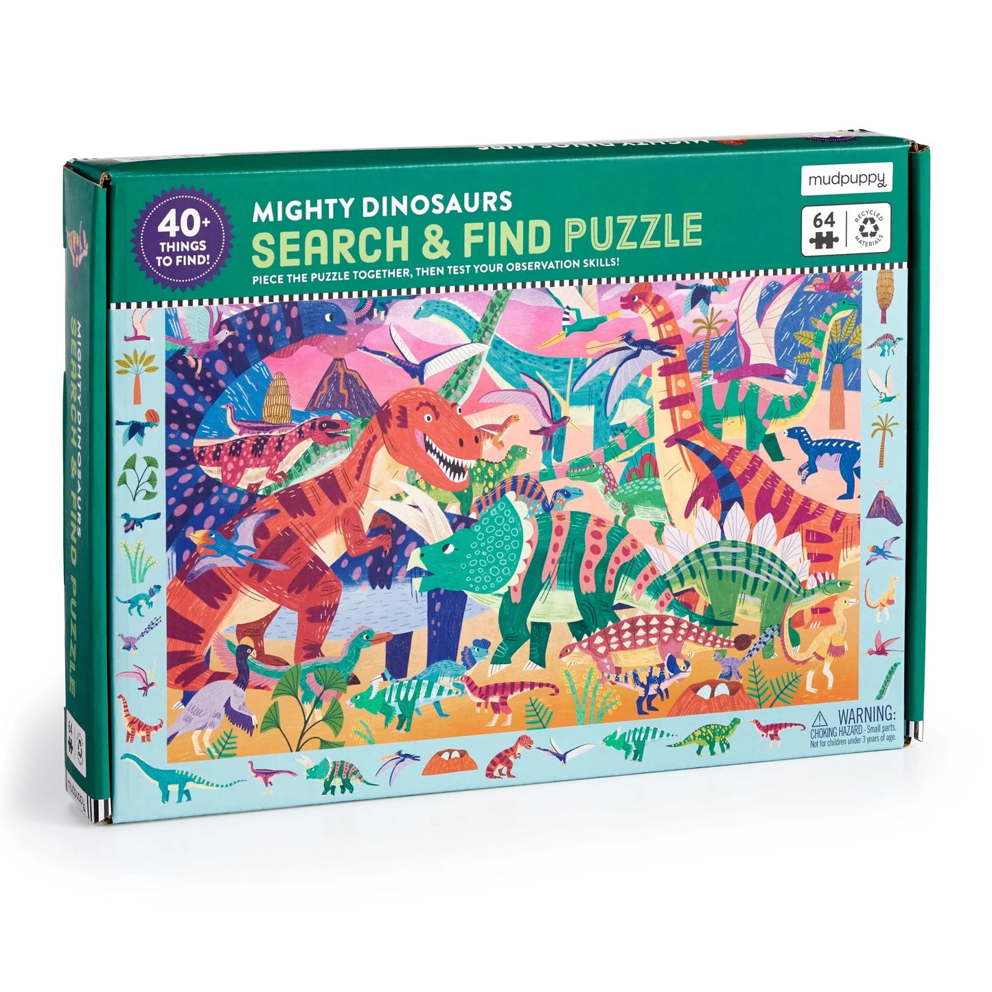 Mudpuppy - Mighty Dinosaur 64 Piece Search & Find Puzzle