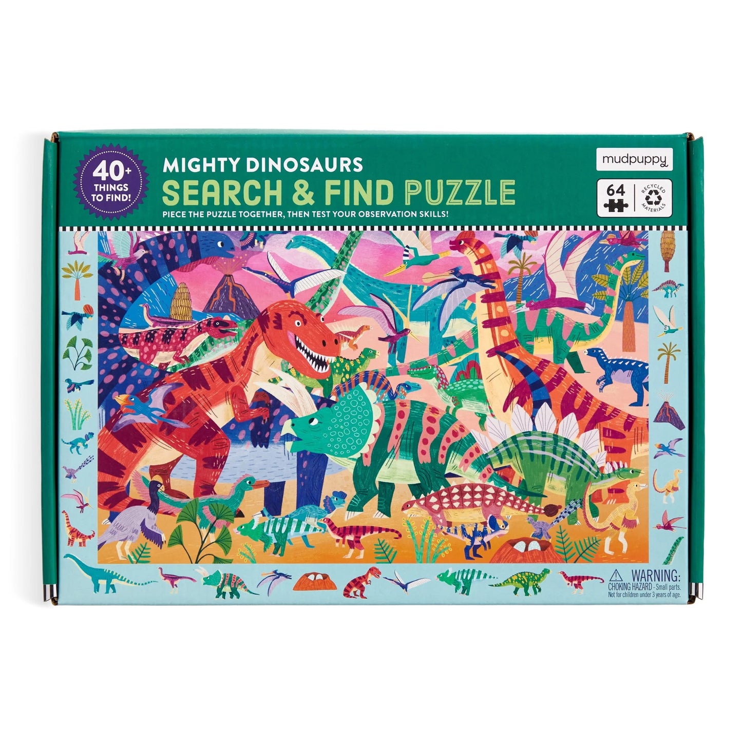 Mudpuppy - Mighty Dinosaur 64 Piece Search & Find Puzzle