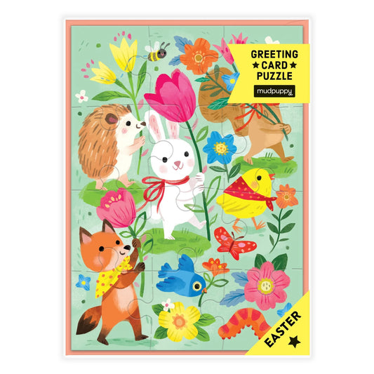 Mudpuppy - Hoppy Easter! Greeting Card Puzzle