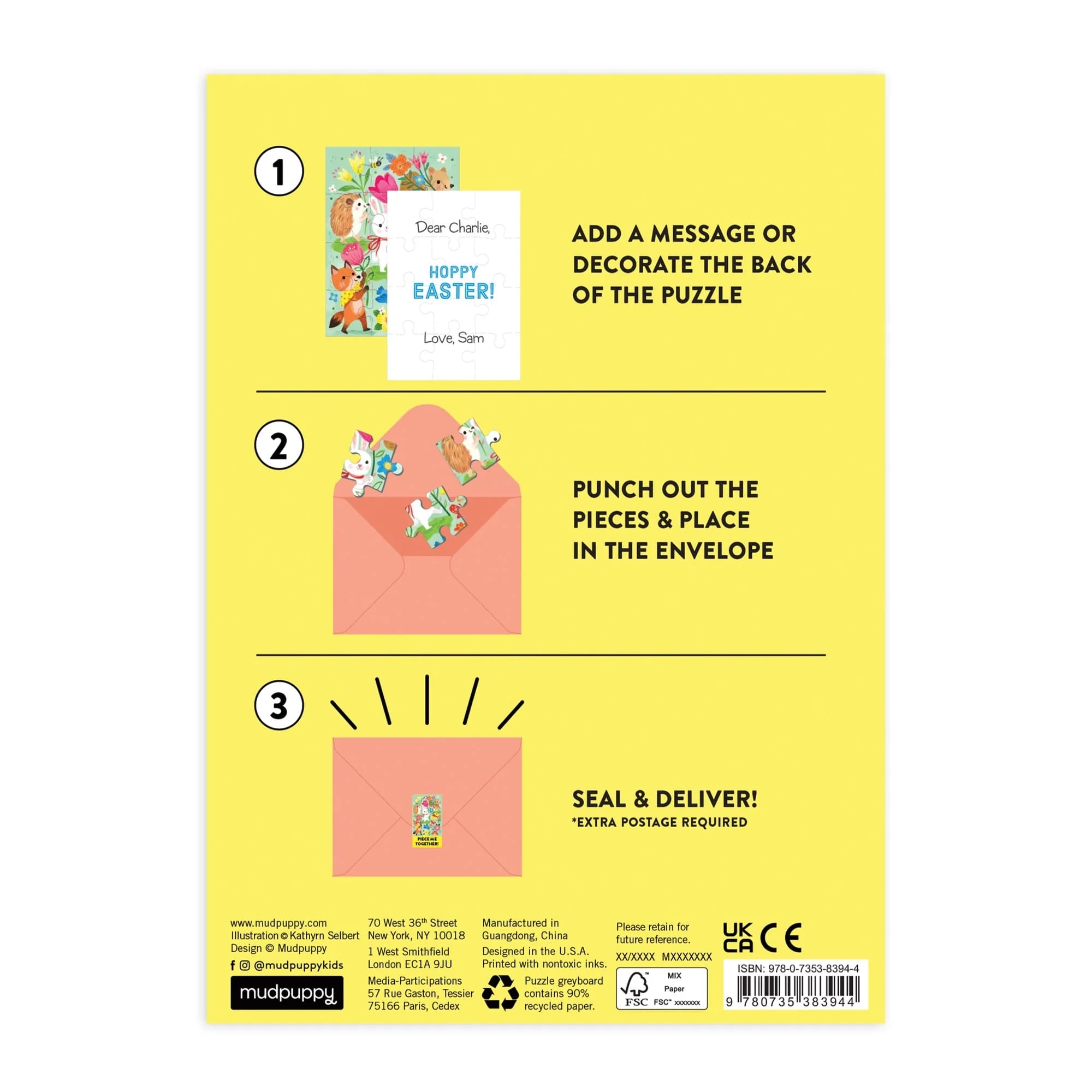 Mudpuppy - Hoppy Easter! Greeting Card Puzzle - Mudpuppy - littleyoyo.ca