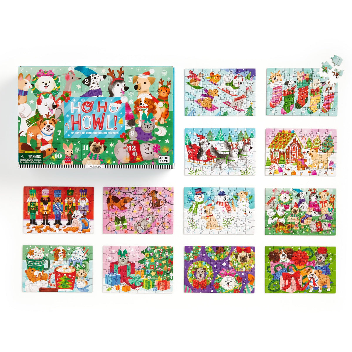 Mudpuppy - Ho Ho Howl! Countdown Puzzle Set