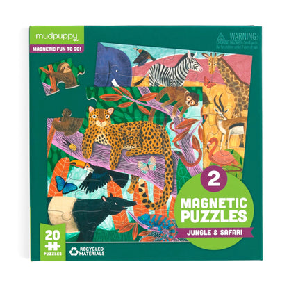 Mudpuppy - Jungle & Safari Magnetic Puzzles