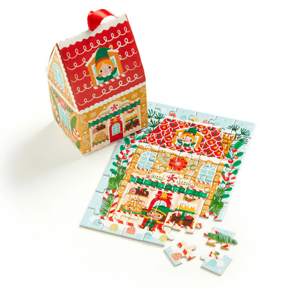 Mudpuppy - Santa's Bakery - 48 Piece Mini Puzzle Ornament