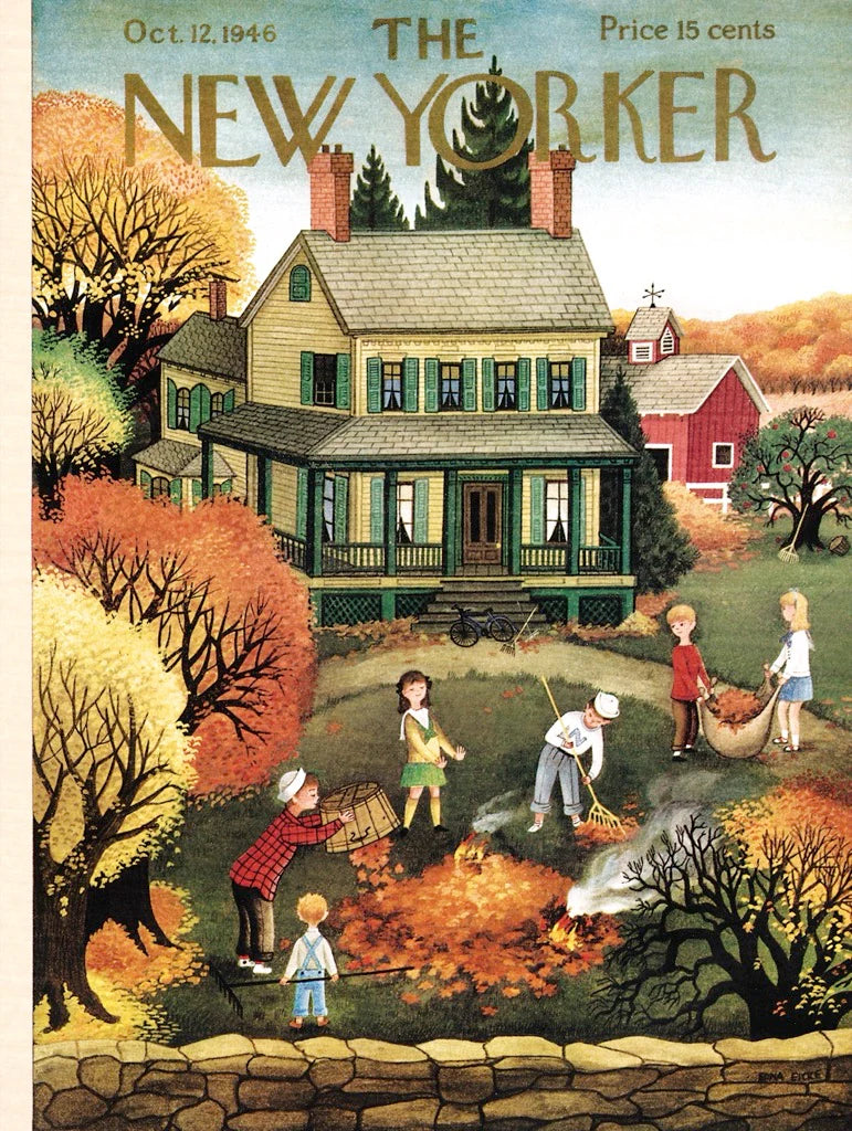 Raking Leaves - 1000 Piece Jigsaw Puzzle - New York Puzzle Company - littleyoyo.ca