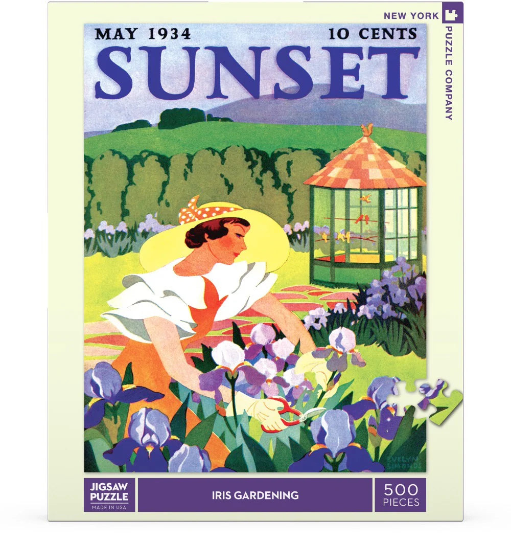 Iris Gardening - 500 Piece Jigsaw Puzzle - New York Puzzle Company - littleyoyo.ca