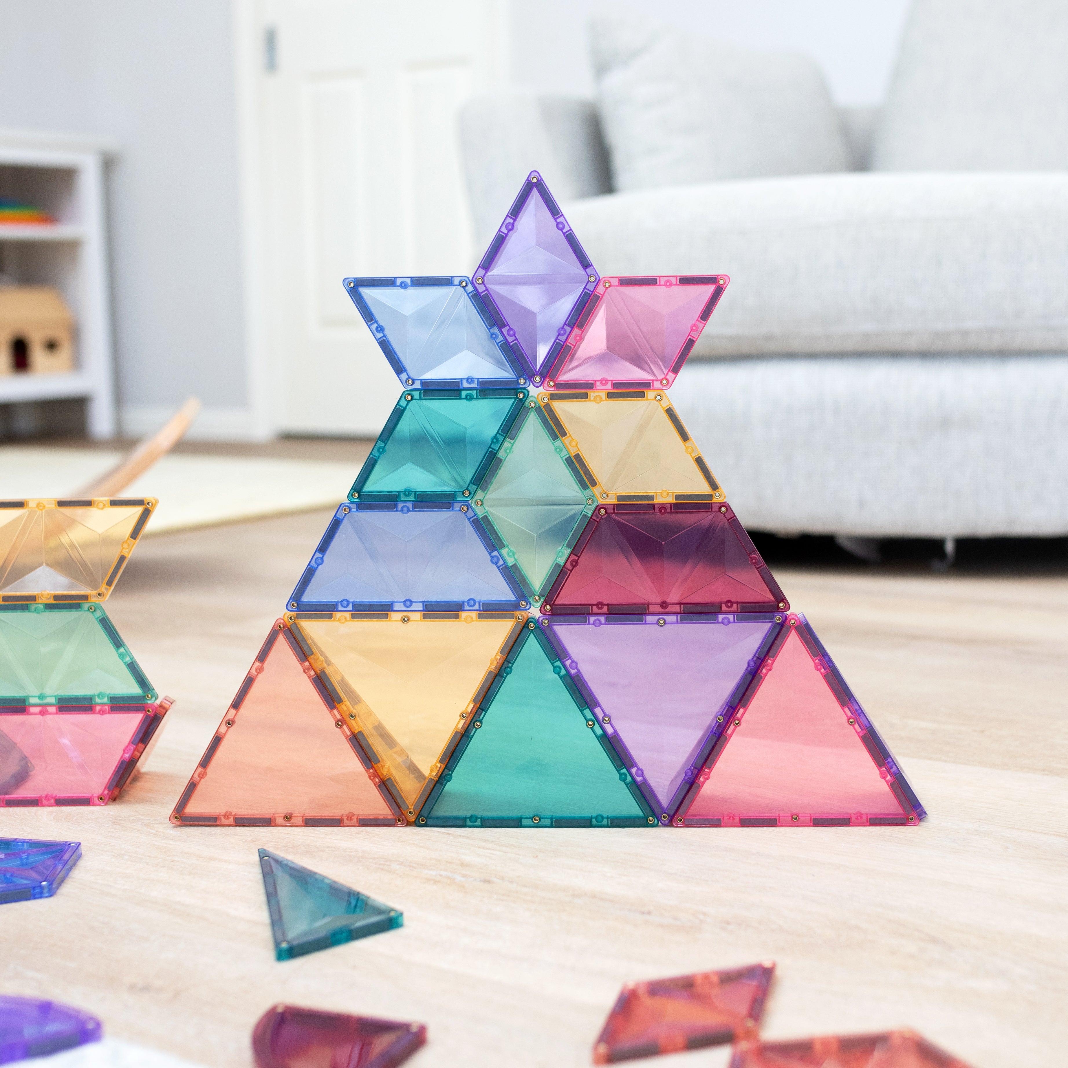 Connetix 48 Piece Pastel Shape Expansion Pack Magnetic Tiles