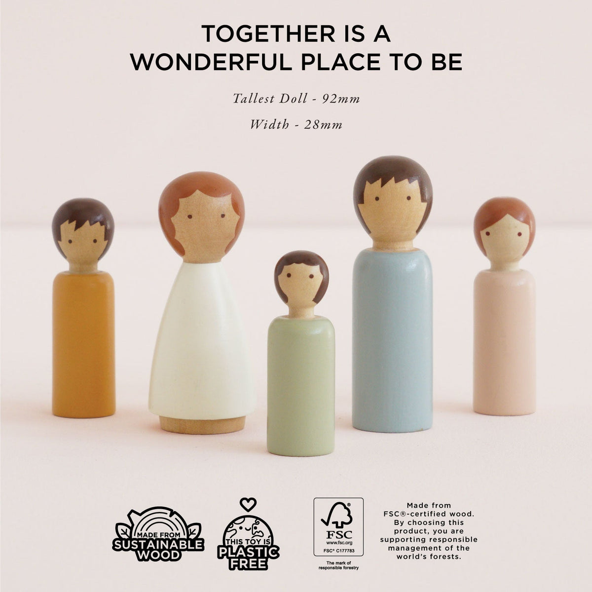 Le Toy Van - Dubois Wooden Family Dolls - Le Toy Van - littleyoyo.ca