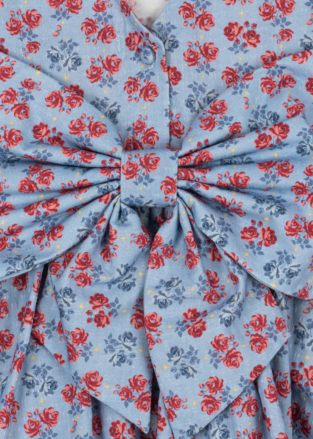 Konges Slojd Avi LS Bow Dress GOTS - Lumina Blu