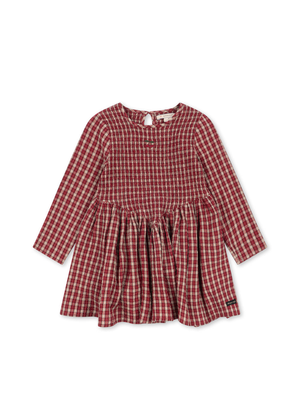 Konges Slojd Elin Smock Dress GOTS - Brick Check