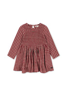Konges Slojd Elin Smock Dress GOTS - Brick Check