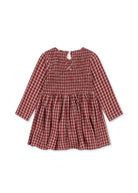 Konges Slojd Elin Smock Dress GOTS - Brick Check