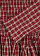 Konges Slojd Elin Smock Dress GOTS - Brick Check