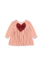 Konges Slojd Gia Bow Dress GRS - Mellow Rose