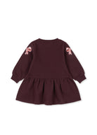Konges Slojd Lou Bow Sweat Dress GOTS - Decadent Chocolate