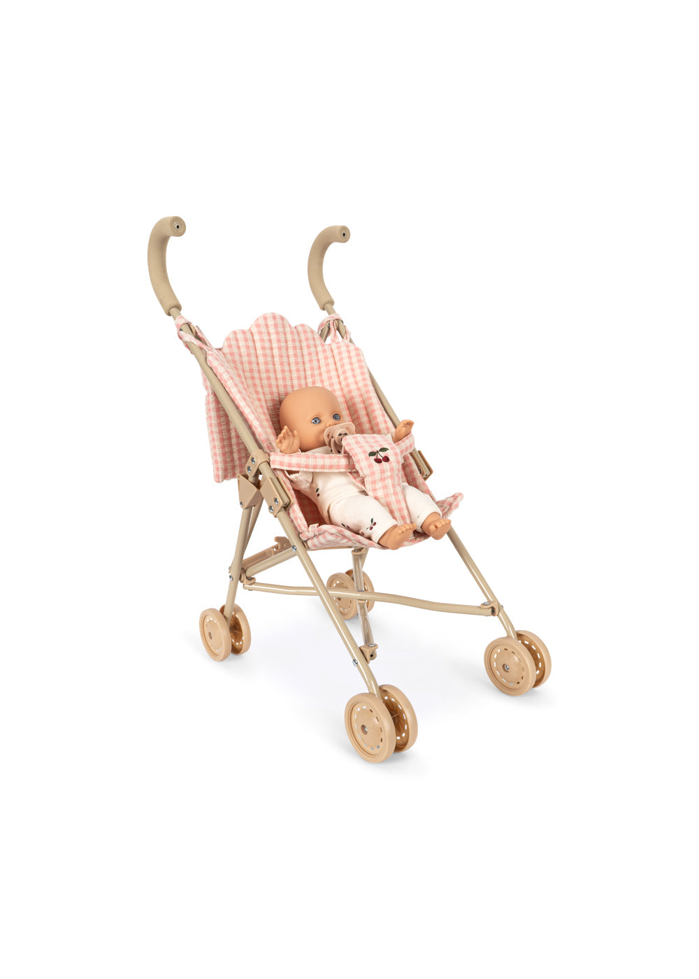 Konges Slojd Poppy Doll Stroller Set - Pink Check