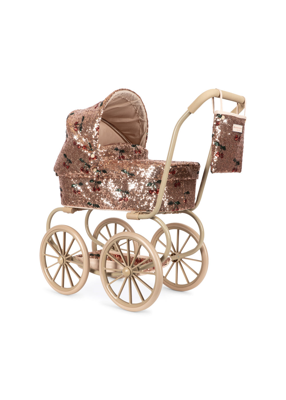 Konges Slojd Sparkly Minnie Doll Pram - Cherry Sequin