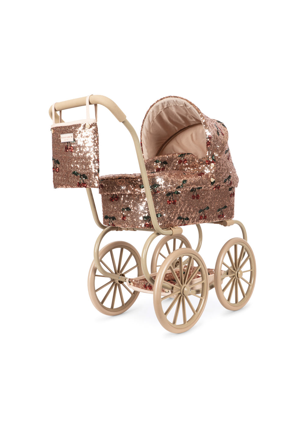Konges Slojd Sparkly Minnie Doll Pram - Cherry Sequin