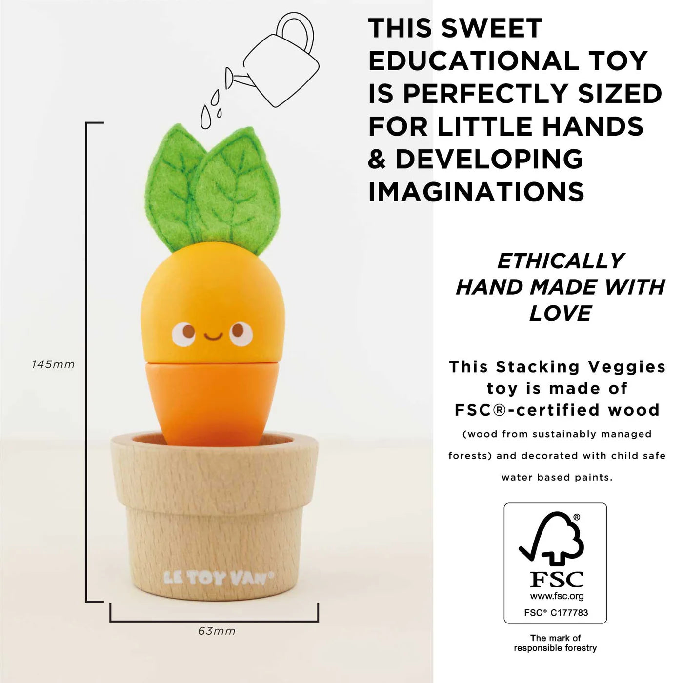 Le Toy Van - Stacking Wooden Veggies - Le Toy Van - littleyoyo.ca