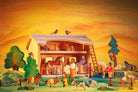 Ostheimer Cat Jumping in a farm scene