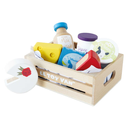 Le Toy Van - Cheese & Dairy Wooden Market Crate