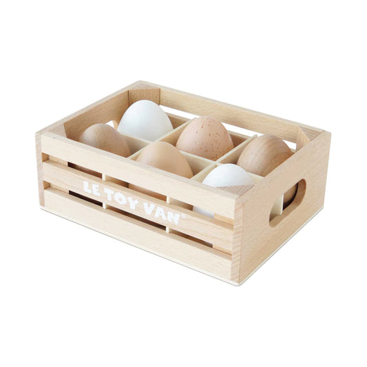 Le Toy Van - Farm Eggs Wooden Market Crate