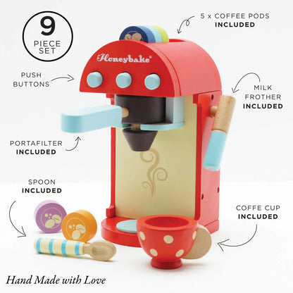 Le Toy Van - Wooden Toy Coffee Machine & Pods