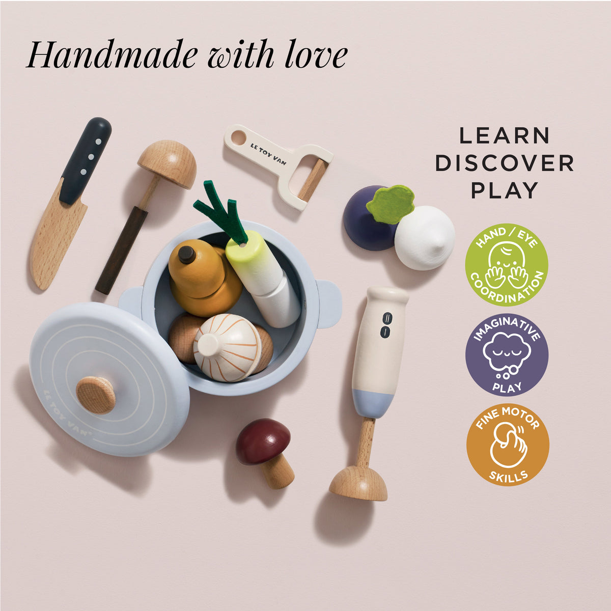 Le Toy Van - Soup & Utensil Wooden Toy Set - Le Toy Van - littleyoyo.ca