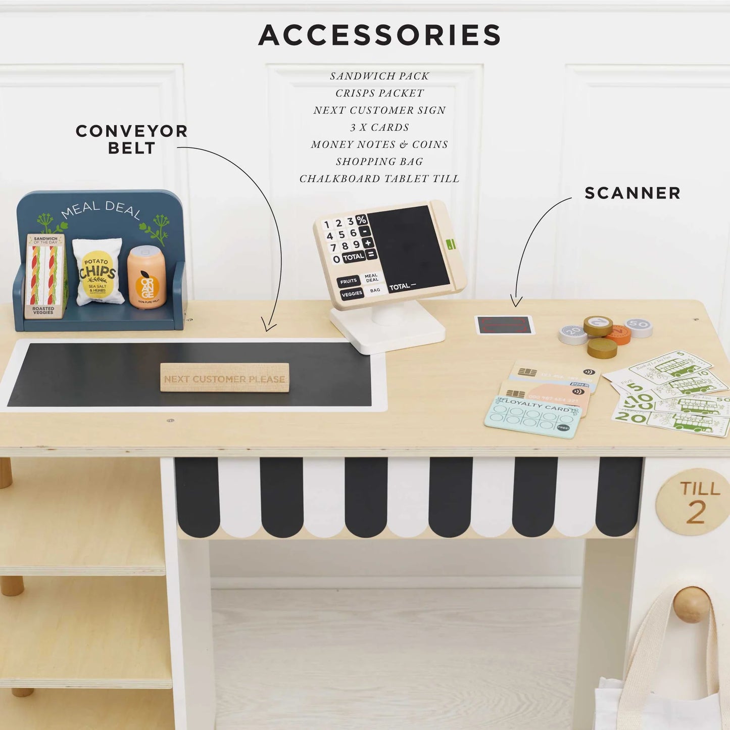 Le Toy Van - Supermarket Till Checkout & Accessories