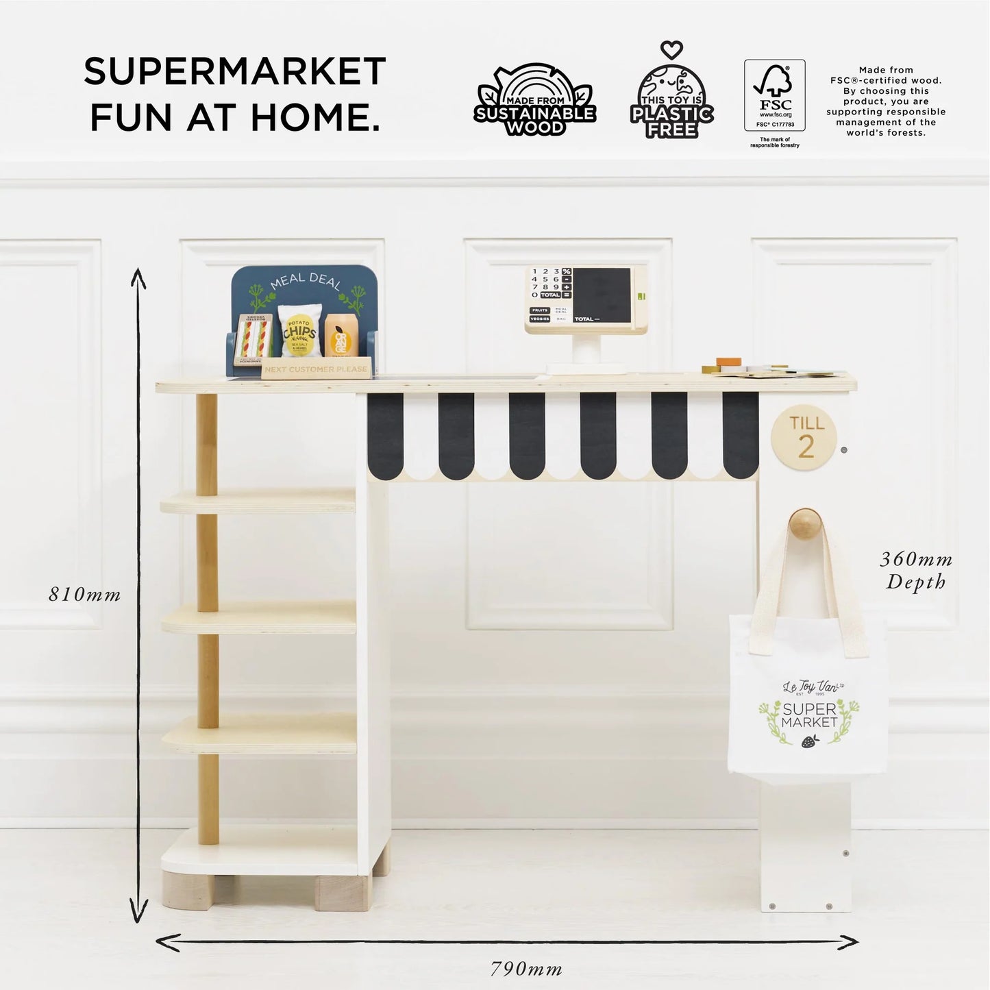 Le Toy Van - Supermarket Till Checkout & Accessories