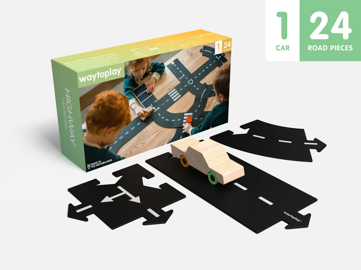 Waytoplay - Highway Set With Car