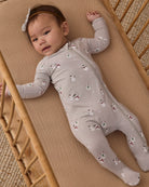 Quincy Mae Bamboo Zip Footie Snowman