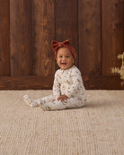 Quincy Mae Velour Bow Headband Redwood