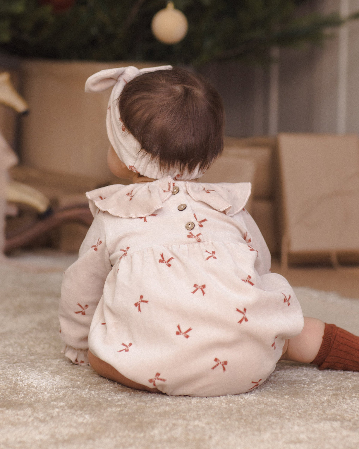 Quincy Mae Wendy Romper Red Bows