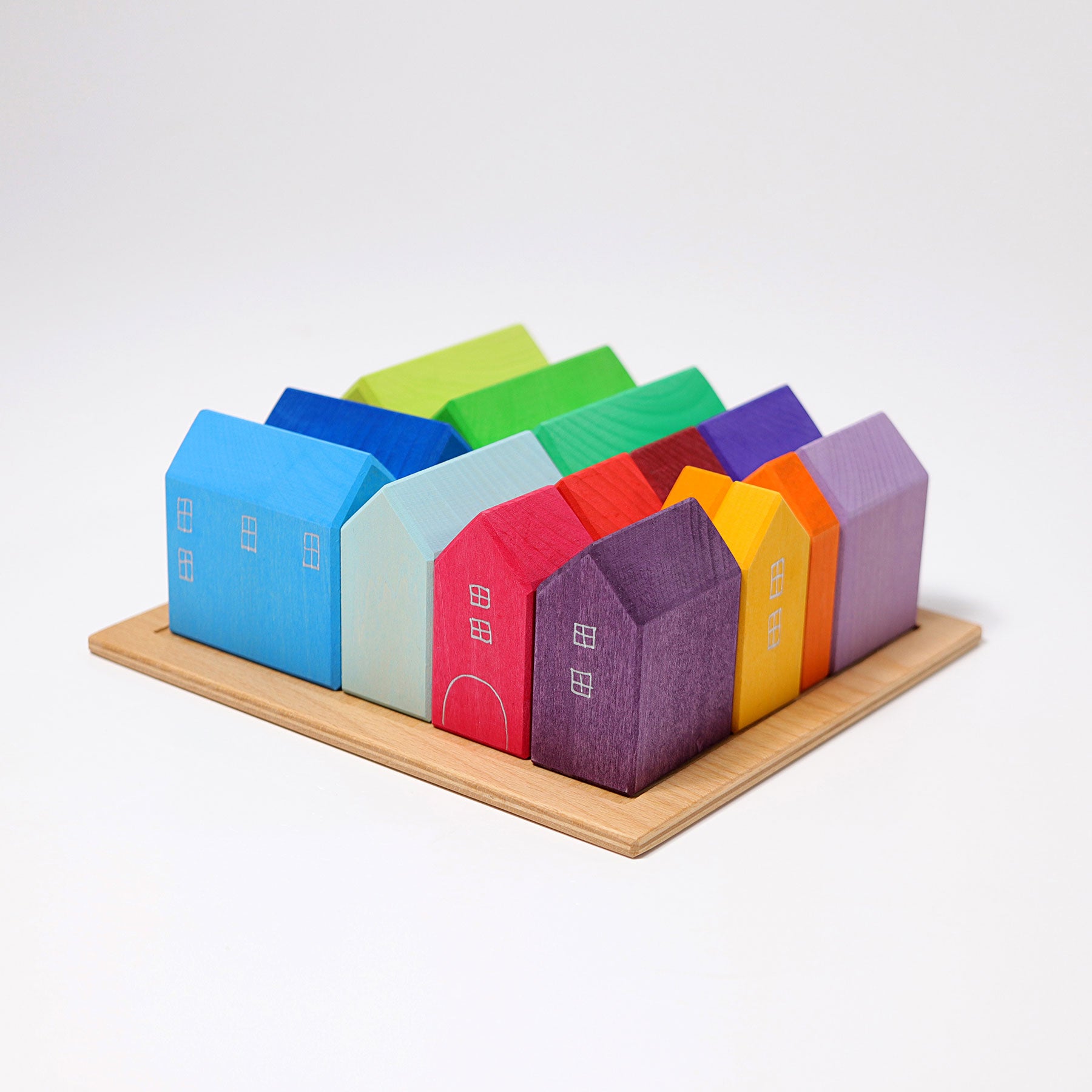 Grimm's - Houses Building Set - Small - Grimm's - littleyoyo.ca