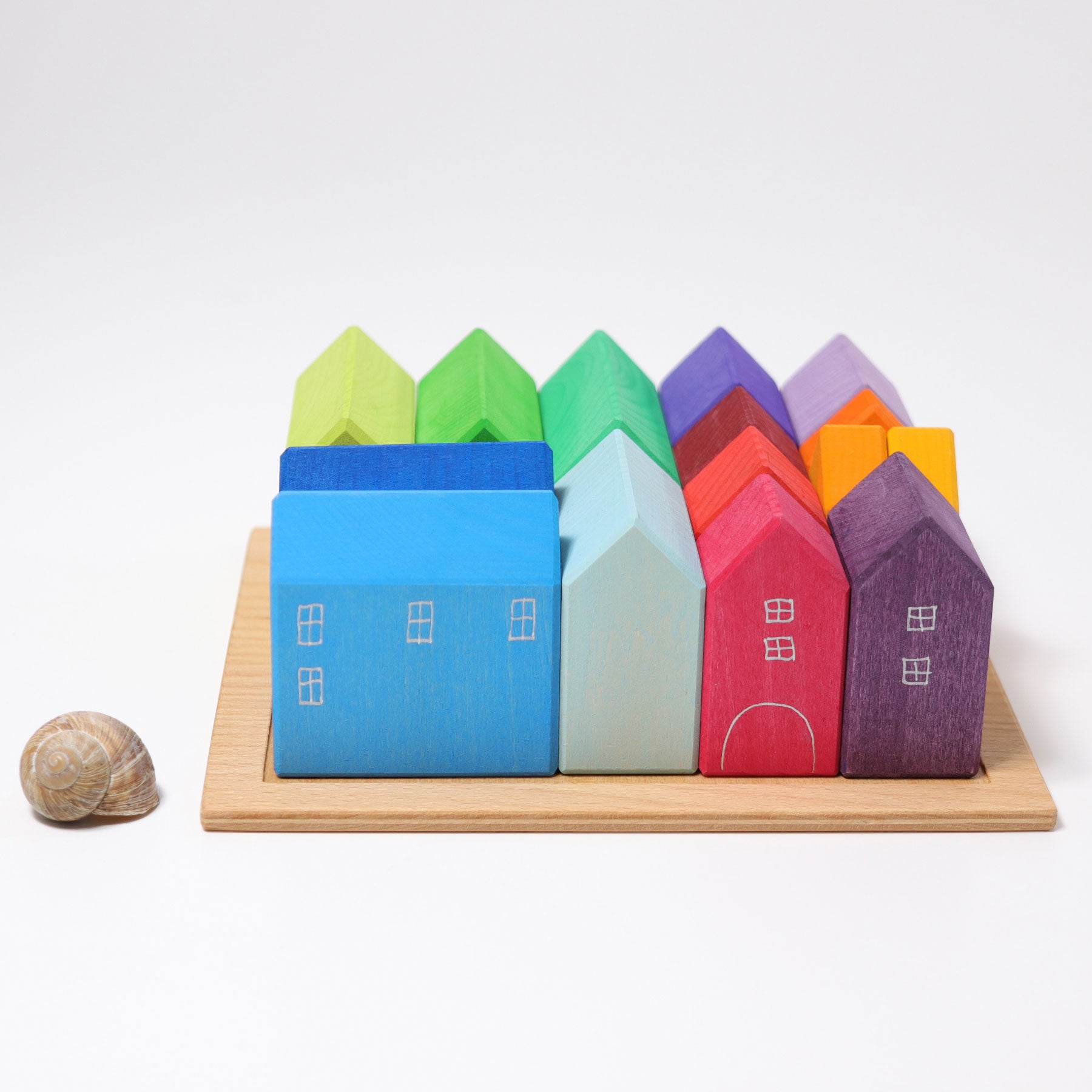 Grimm's - Houses Building Set - Small - Grimm's - littleyoyo.ca