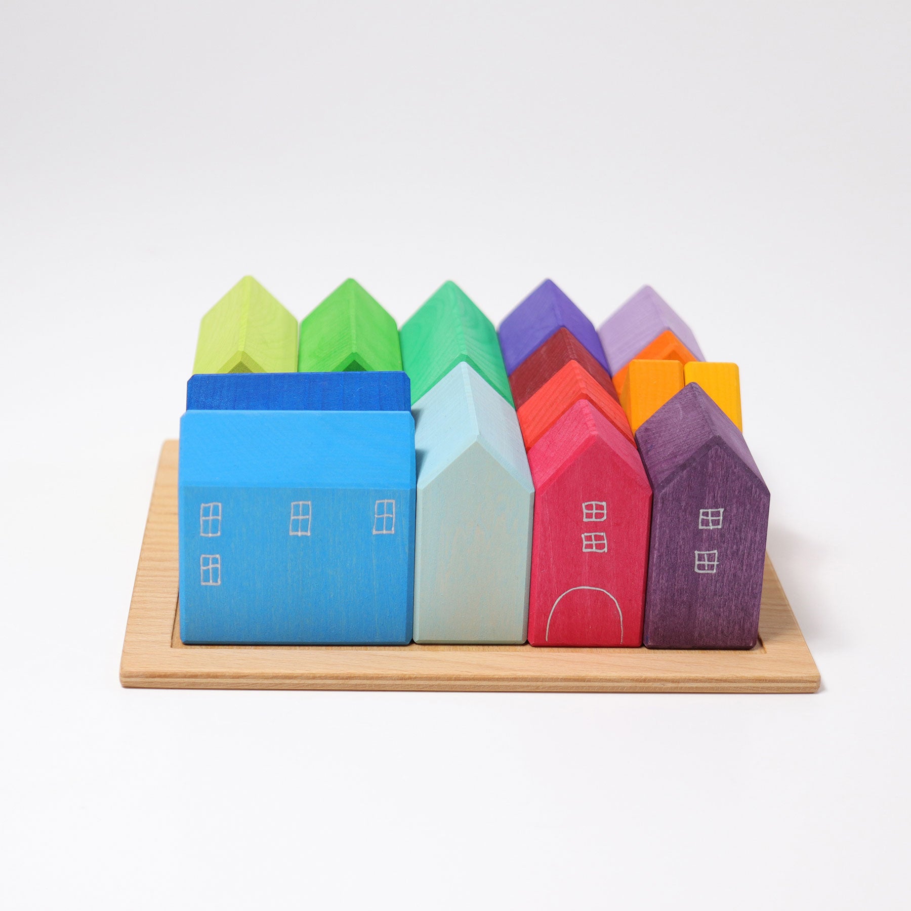 Grimm's - Houses Building Set - Small - Grimm's - littleyoyo.ca